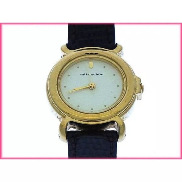 Mila Schon Watches Gold Brown Woman Authentic Used main image 4
